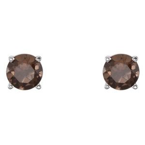 Round 4-Prong Lightweight Stud Earrings - Image 2