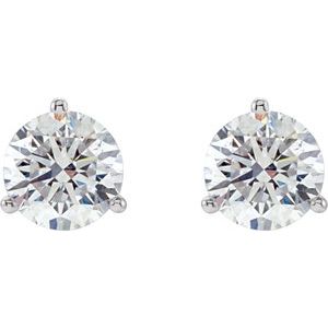 Round 3-Prong Cocktail-Style Stud Earrings - Image 2