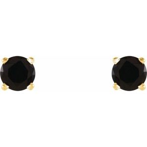 Round 4-Prong Lightweight Stud Earrings - Image 2