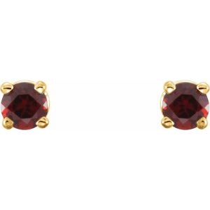 Round 4-Prong Lightweight Stud Earrings - Image 2