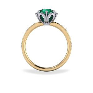 Emerald cluster style ring