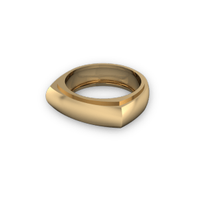18kt yellow gold signet ring