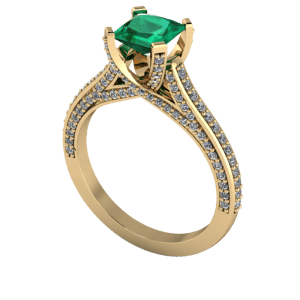 Diamond encrusted engagement ring