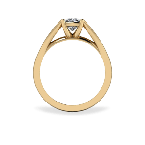 18kt yellow gold catherdal solitaire