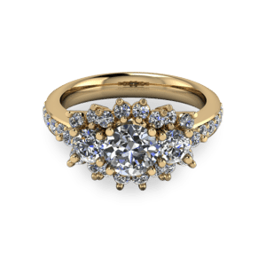 Gold trilogy halo ring