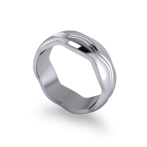 Wavy commitment ring
