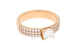 Rose Gold Pave Diamond Dress Ring - Portfolio