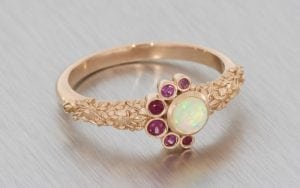 Bejeweled, Opal, Organic Commitment Ring - Portfolio