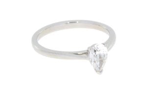 Contemporary Solitaire Pear Diamond Ring - Portfolio