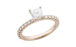 Beautiful Rose Gold and Moissanite Engagement Ring - Portfolio