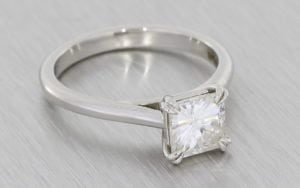 Classic square custom set Moissanite Engagement Ring – Portfolio