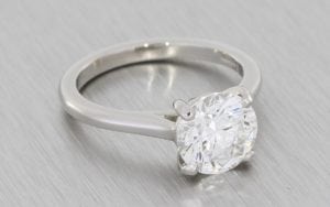 Large Classic Solitaire Cathedral Engagement ring - Portfolio
