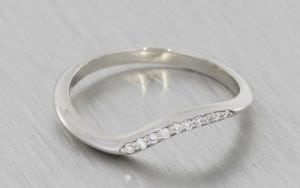 Contoured fitted diamond wedding band - Portfolio
