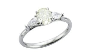 Yellow diamond three stone ring - Portfolio