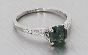 Australian blue sapphire split shank engagement ring – Portfolio
