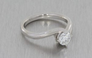 Elegant Platinum Solitaire Engagement Ring - Portfolio