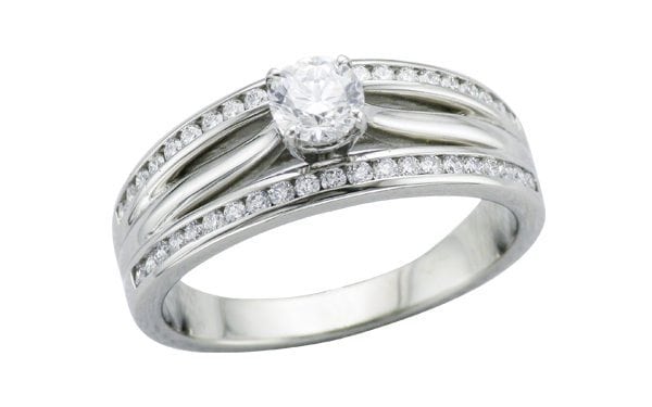 Contemporary multi band engagement ring – Portfolio