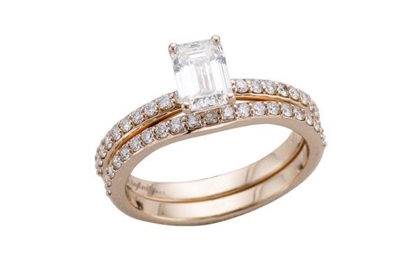 14ct rose gold engagement ring and wedding ring set – Portfolio