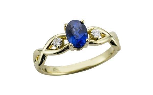 Sapphire and Diamond Engagement Ring – Portfolio