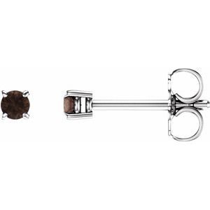 Round 4-Prong Lightweight Stud Earrings