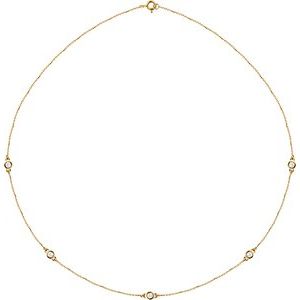 Bezel-Set Station Necklace
