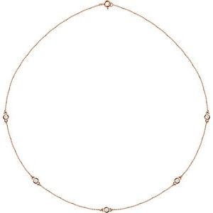 Bezel-Set Station Necklace