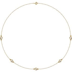 Bezel-Set Station Necklace