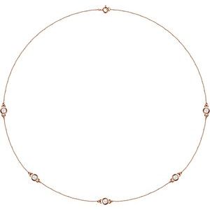 Bezel-Set Station Necklace