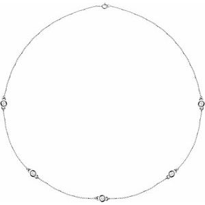 Bezel-Set Station Necklace