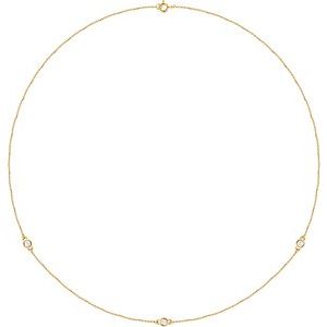 Bezel-Set Station Necklace