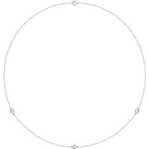 Bezel-Set Station Necklace