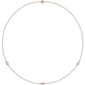 Bezel-Set Station Necklace