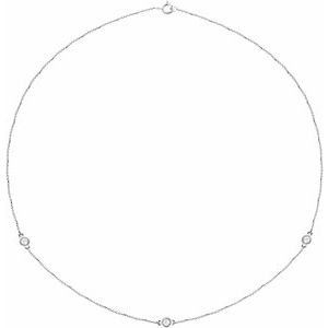 Bezel-Set Station Necklace
