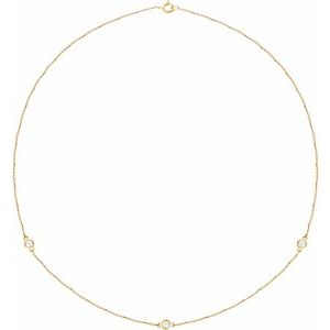 Bezel-Set Station Necklace