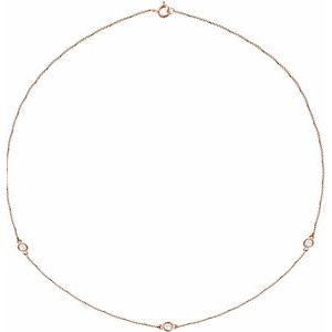 Bezel-Set Station Necklace