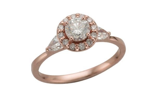 Vintage inspired rose gold cluster ring – Portfolio