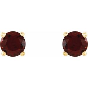 Round 4-Prong Lightweight Stud Earrings - Image 2