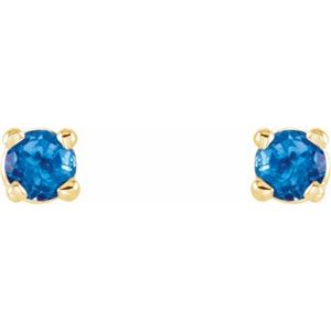 Round 4-Prong Lightweight Stud Earrings - Image 2