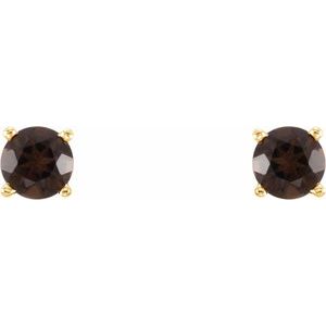 Round 4-Prong Lightweight Stud Earrings - Image 2