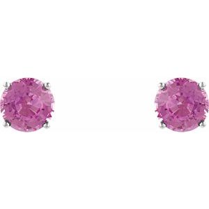 Round 4-Prong Lightweight Stud Earrings - Image 2