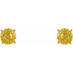 Round 4-Prong Lightweight Stud Earrings - Image 2