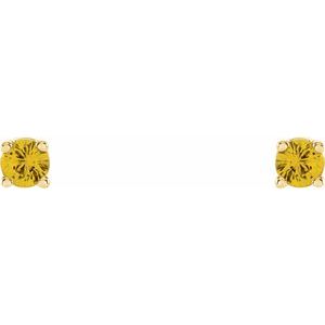 Round 4-Prong Lightweight Stud Earrings - Image 2