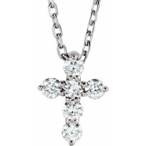Accented Cross Necklace or Pendant