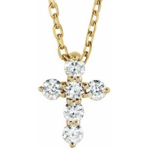 Accented Cross Necklace or Pendant