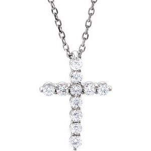 Accented Cross Necklace or Pendant