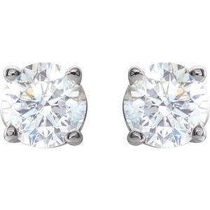 Round 4-Prong Lightweight Stud Earrings - Image 2