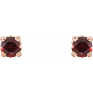 Round 4-Prong Lightweight Stud Earrings - Image 2