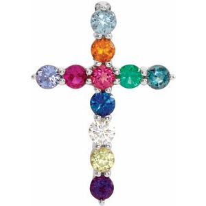 Accented Cross Necklace or Pendant