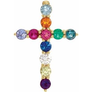 Accented Cross Necklace or Pendant