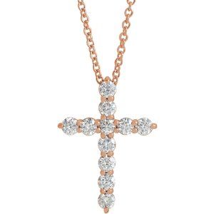 Accented Cross Necklace or Pendant